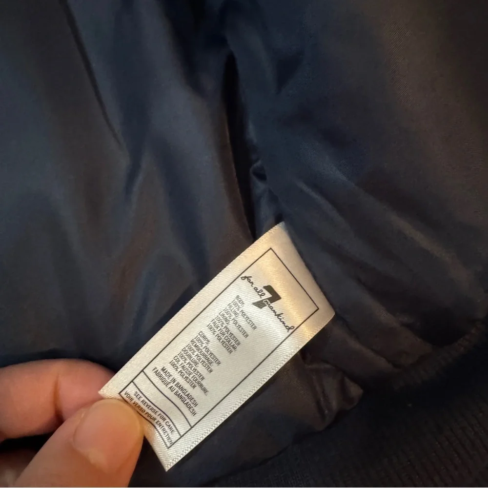 7 for All Mankind Blue Puffer Jacket